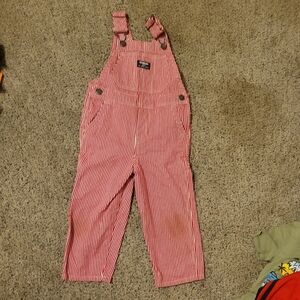 Red and White Overalls sz3T